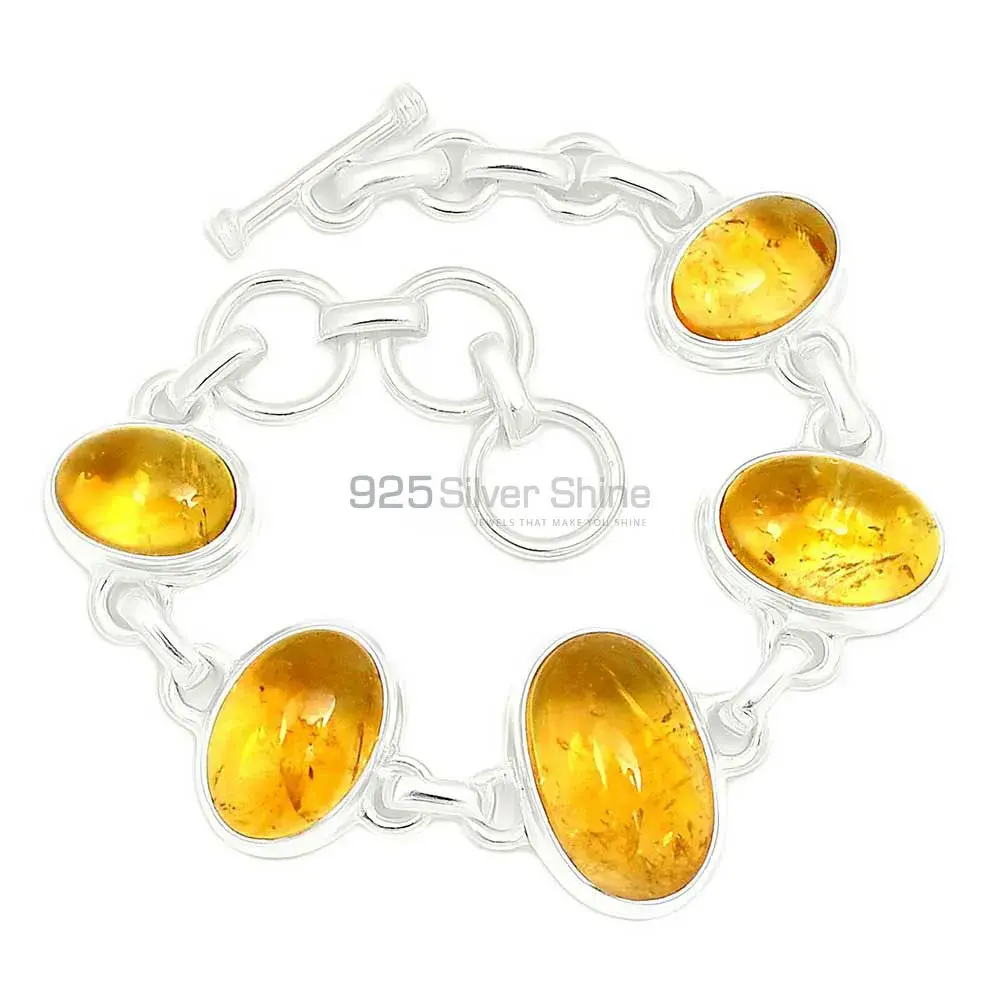 Citrine Gemstone Bracelets In Fine Sterling Silver Jewelry 925SB265_0