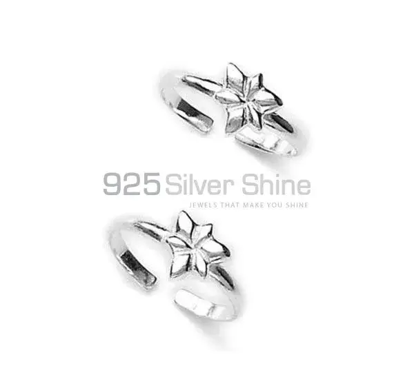 Buy Silver Lotus Toe ring with Pink stone Online - Unniyarcha