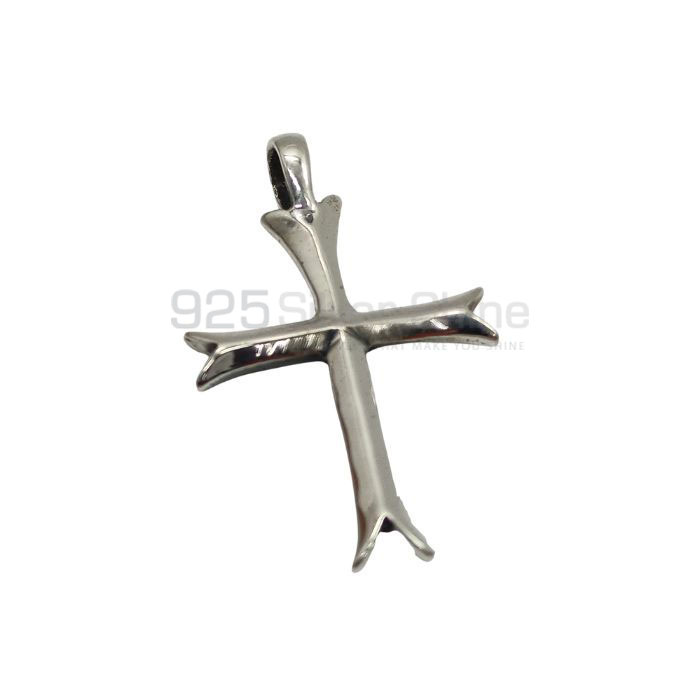 Cross Charm Pendant In Sterling Silver 925NSP06