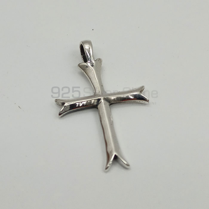 Cross Charm Pendant In Sterling Silver 925NSP06_3