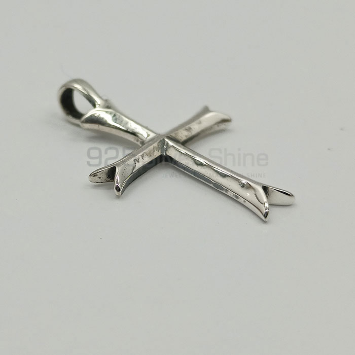 Cross Charm Pendant In Sterling Silver 925NSP06_5