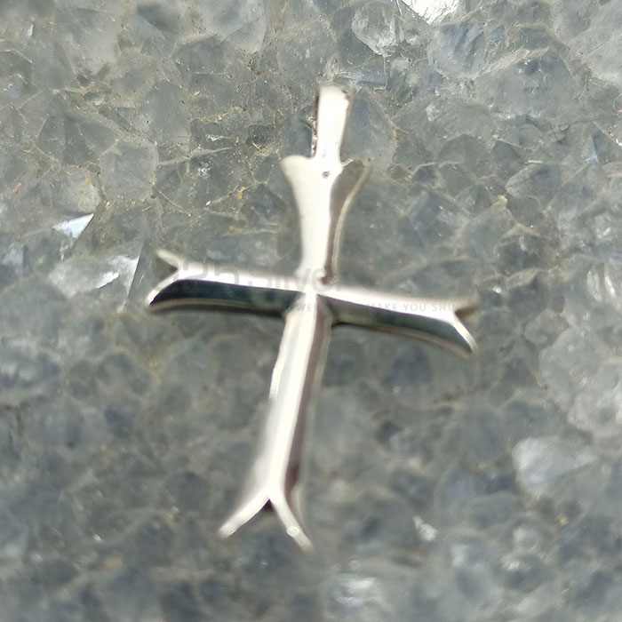 Cross Charm Pendant In Sterling Silver 925NSP06_6