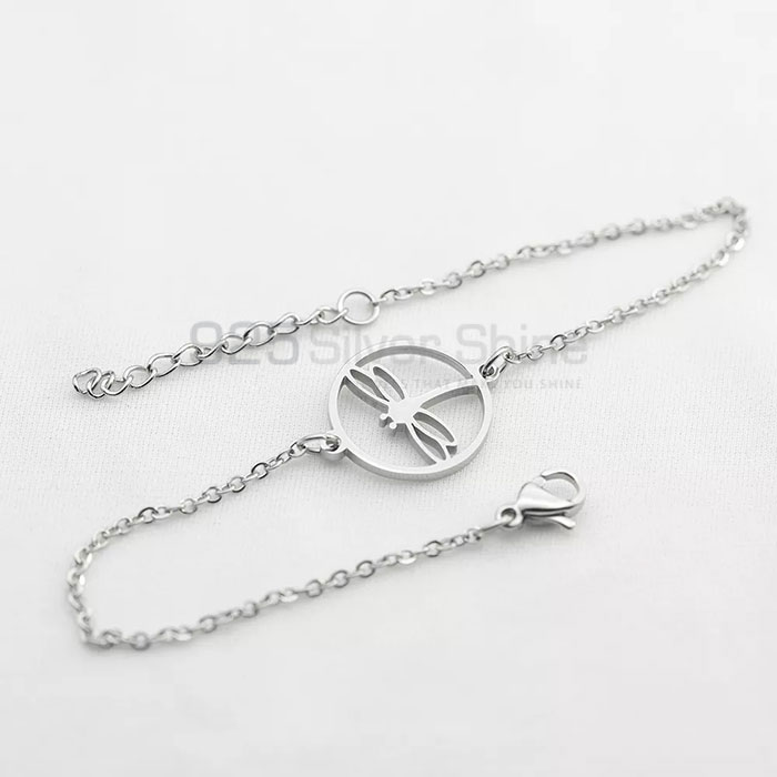 Dainty Dragonfly Bracelet, Best Collection Animal Minimalist Bracelet In 925 Sterling Silver AMB05_0