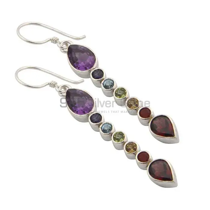 Dangle Chakra Earring With Sterling Silver Jewelry SSCE126