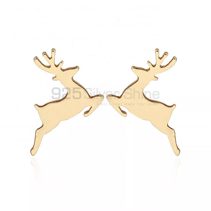 Deer Napkin Earring, Wide Rang Animal Minimalist Earring In 925 Sterling Silver AME49