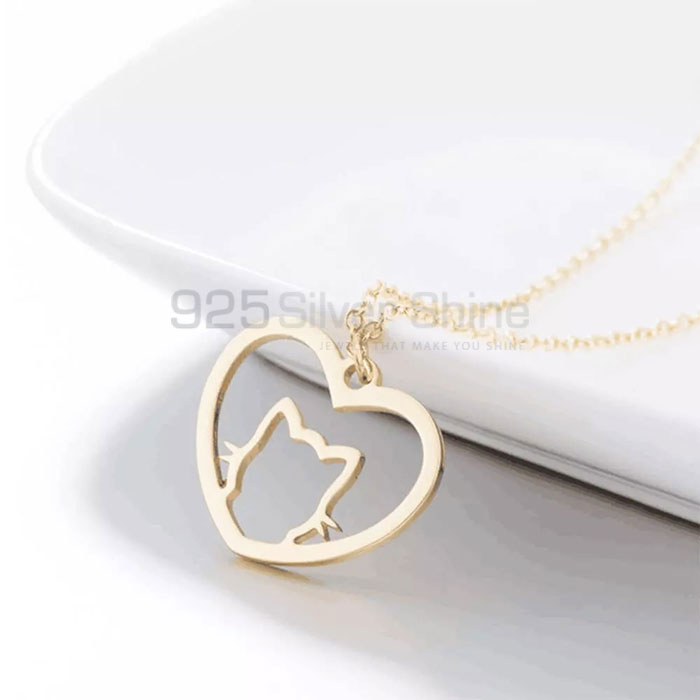 Delicate Cat Necklace, Top Collection Animal Minimalist Necklace In 925 Sterling Silver AMN250