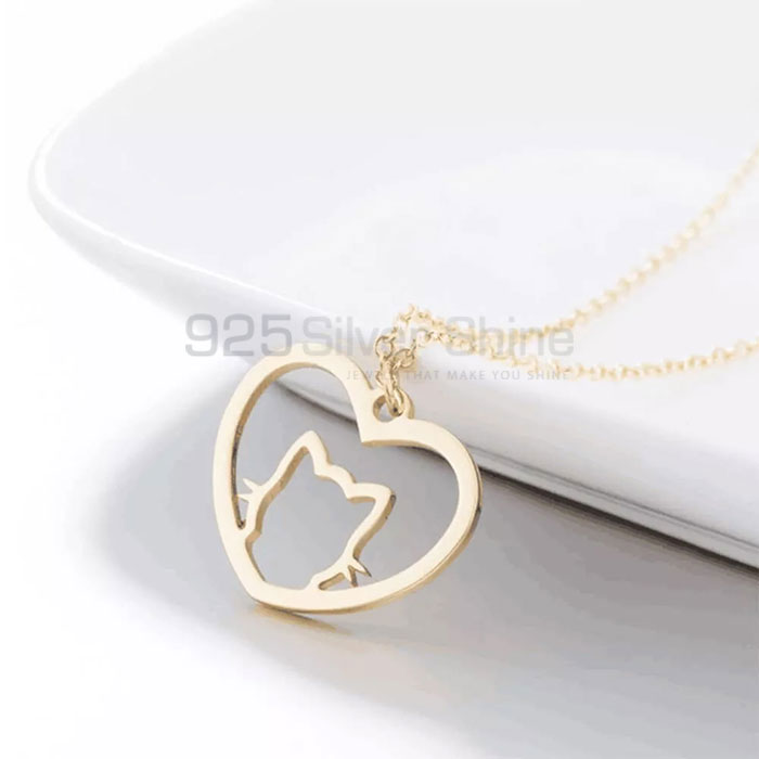 Delicate Cat Necklace, Animal Minimalist Necklace In 925 Sterling Silver AMN250