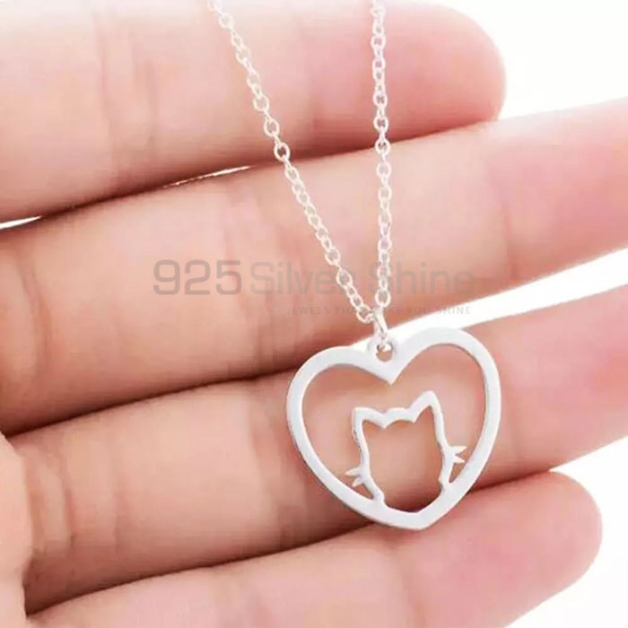 Delicate Cat Necklace, Top Collection Animal Minimalist Necklace In 925 Sterling Silver AMN250_0
