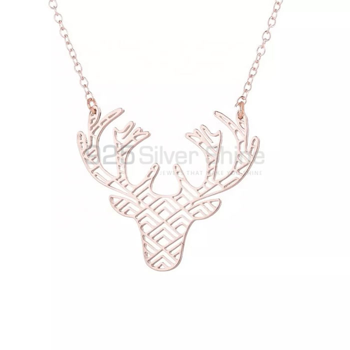 Delicate Deer Necklace, Animal Minimalist Necklace In 925 Sterling Silver AMN190
