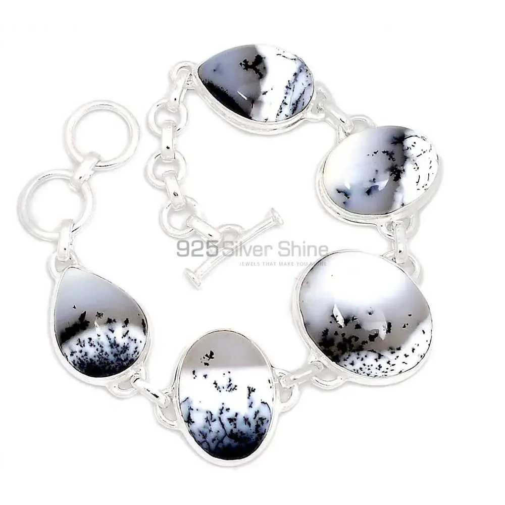 Dendrite Opal High Quality Gemstone Handmade Bracelets In 925 Sterling Silver Jewelry 925SB286