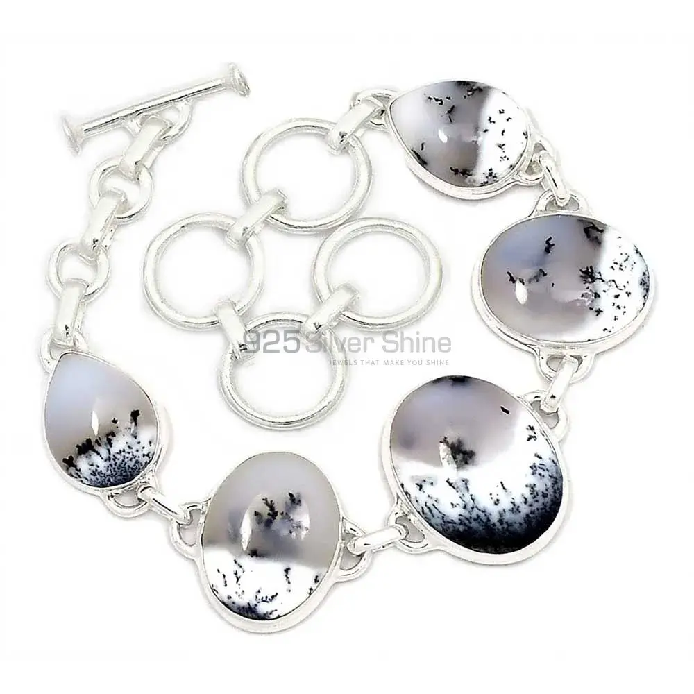 Dendrite Opal High Quality Gemstone Handmade Bracelets In 925 Sterling Silver Jewelry 925SB286_0