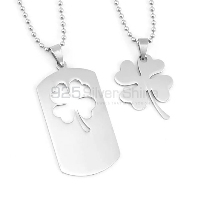 925 Sterling Silver Clover Necklace Jewelry CFMN39_0