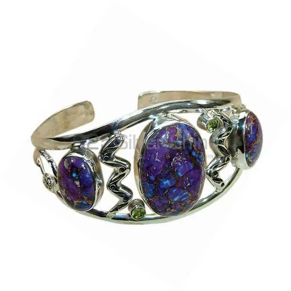 925 Sterling Silver Cuff Bangles In Multi Gemstone 925SSB166_0