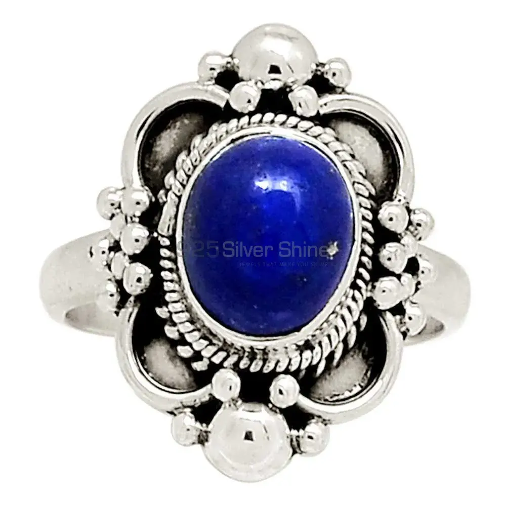 Designer Lapis Semi Precious Stone Ring In 925 Silver Jewelry 925SR2320