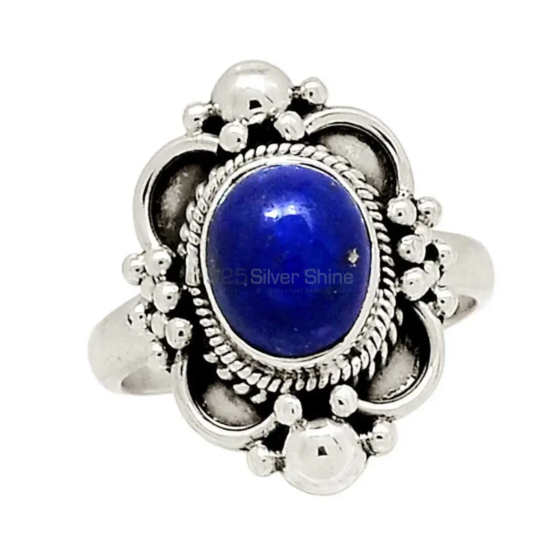 Designer Lapis Semi Precious Stone Ring In 925 Silver Jewelry 925SR2320_0