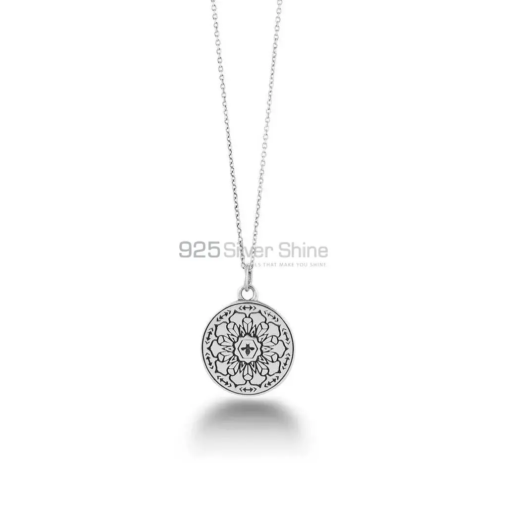 Designer Mandala Pendant in 925 Sterling Silver 925MN134