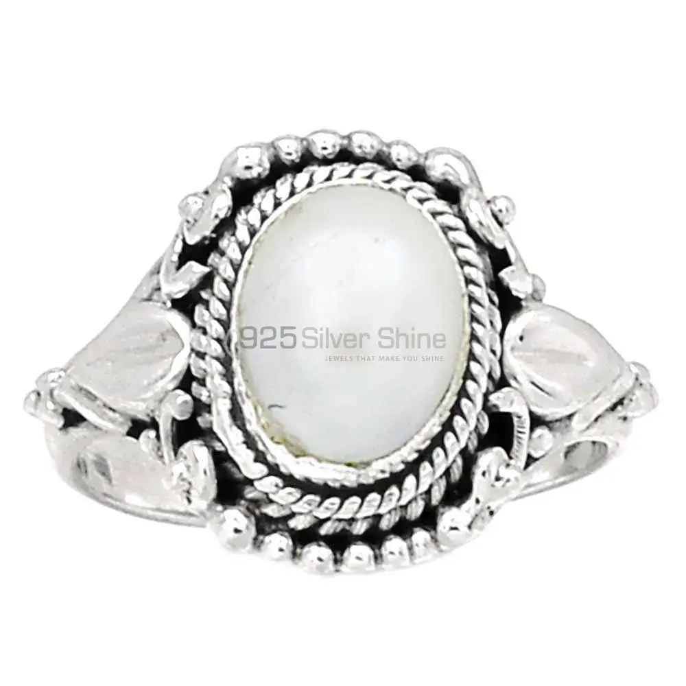 Designer Pearl Gemstone Ring In Silver 925SR2263