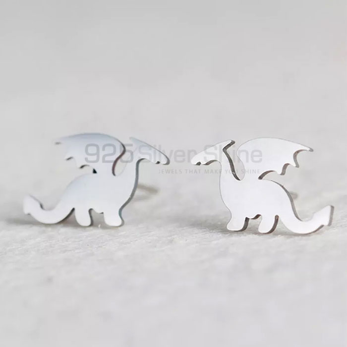 Dinosaur Earring, Animal Minimalist Earring In 925 Sterling Silver AME68