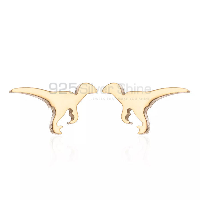 Dinosaur Earring, Wholesale Animal Minimalist Earring In 925 Sterling Silver AME43