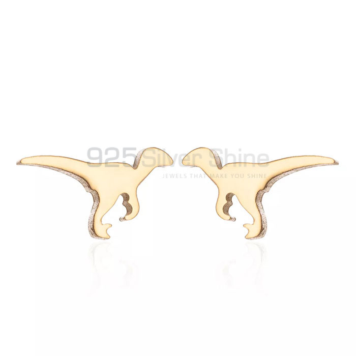 Dinosaur Earring, Animal Minimalist Earring In 925 Sterling Silver AME43