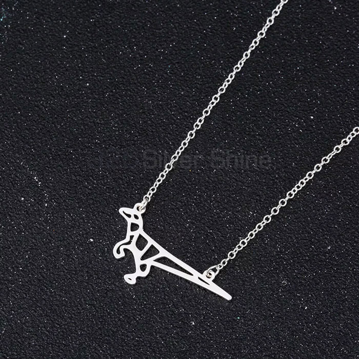 Dinosaur Necklace, Animal Minimalist Necklace In 925 Sterling Silver AMN152