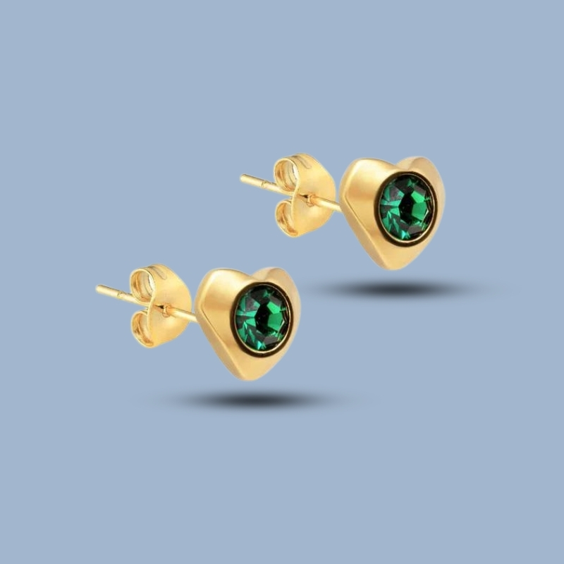 Diopside Gemstone 925 Sterling Silver Single Stone Stud Earring 925She143