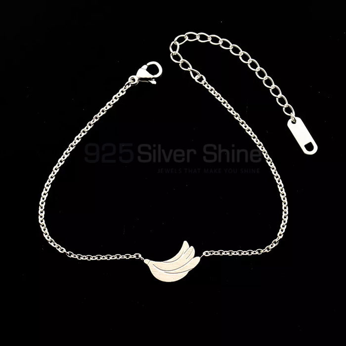 Dipped Brushed 925 Silver Banana Bracelet Jewelry FRMB259