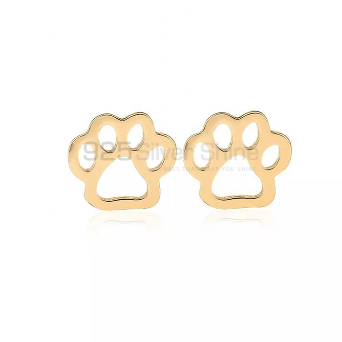 Dog Cat Paw Earring, Best Design Animal Minimalist Earring In 925 Sterling Silver AME48