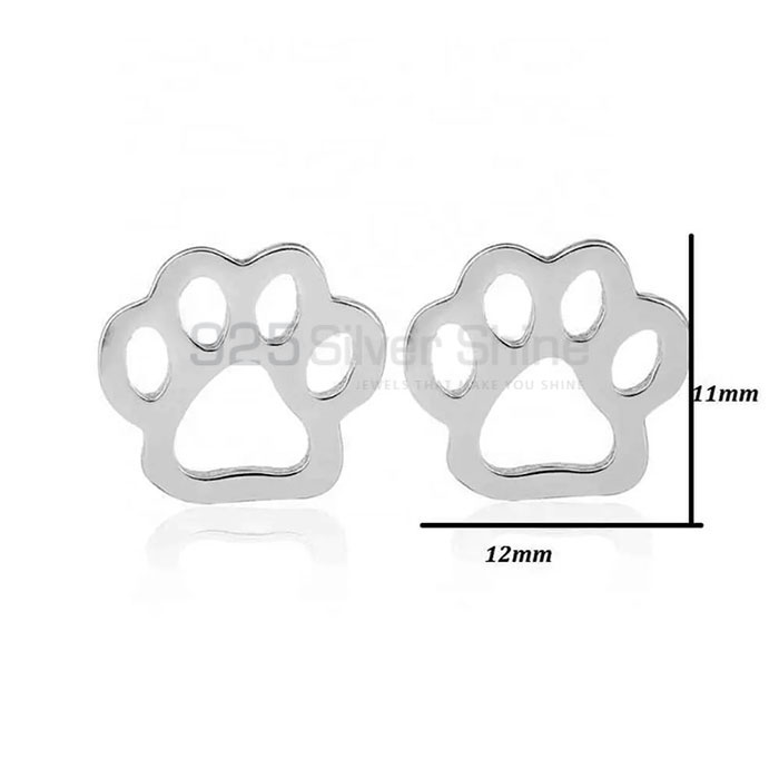 Dog Cat Paw Earring, Best Design Animal Minimalist Earring In 925 Sterling Silver AME48_1