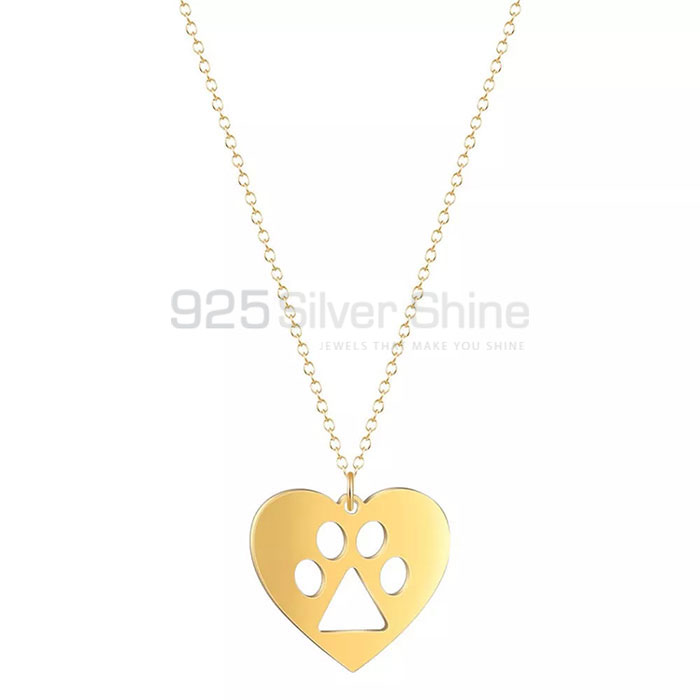 Dog Cat Paw Necklace, Best Design Animal Minimalist Necklace In 925 Sterling Silver AMN105_0