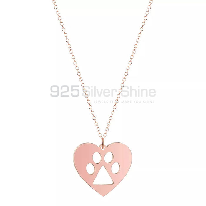 Dog Cat Paw Necklace, Best Design Animal Minimalist Necklace In 925 Sterling Silver AMN105_1