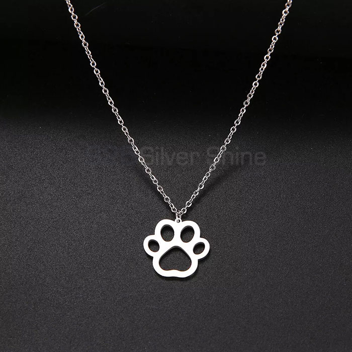 Dog Cat Paw Necklace, Stunning Animal Minimalist Necklace In 925 Sterling Silver AMN128