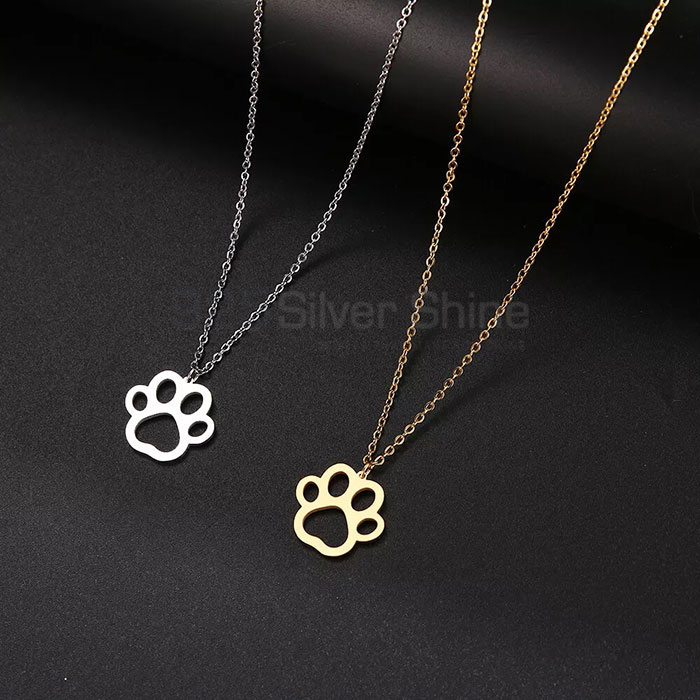 Dog Cat Paw Necklace, Stunning Animal Minimalist Necklace In 925 Sterling Silver AMN128_0