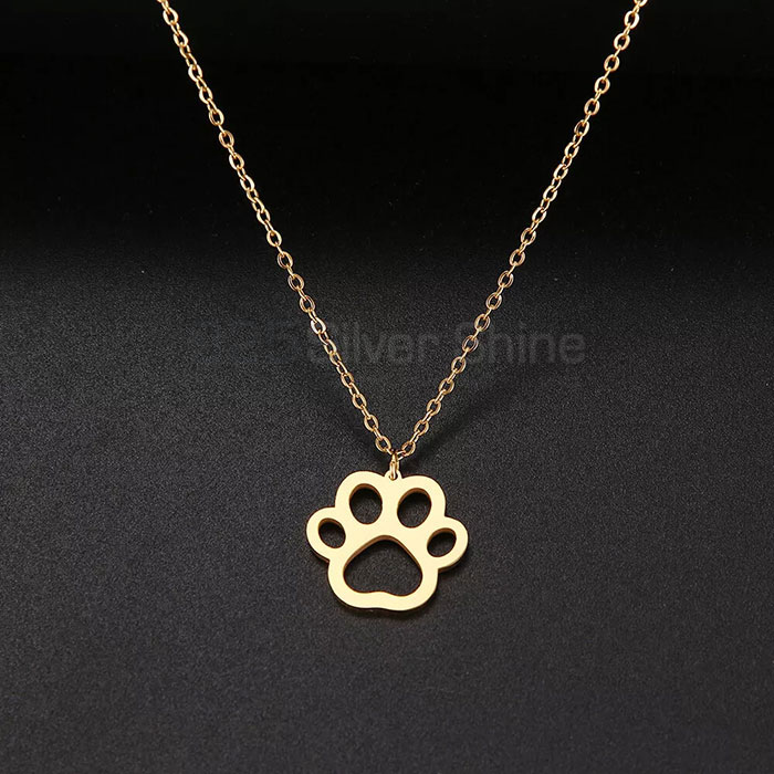 Dog Cat Paw Necklace, Stunning Animal Minimalist Necklace In 925 Sterling Silver AMN128_1