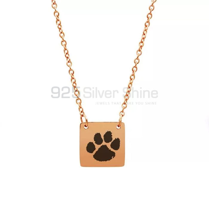 Dog Cat Paw Necklace, Wholesale Animal Minimalist Necklace In 925 Sterling Silver AMN243_1