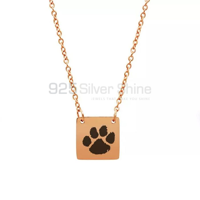 Dog Cat Paw Necklace, Animal Minimalist Necklace In 925 Sterling Silver AMN243_1