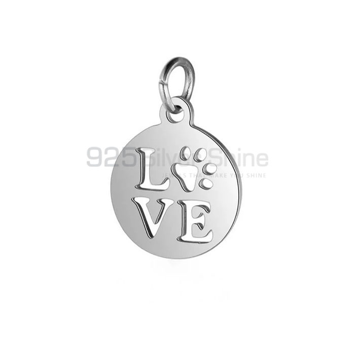 Dog Cat Paw Pendant, Animal Minimalist Pendant In 925 Sterling Silver AMP286