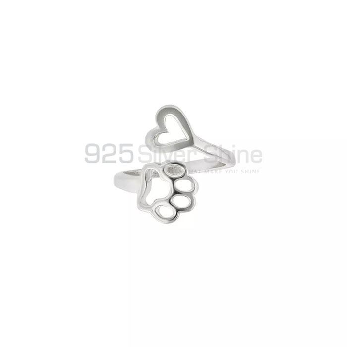 Dog Cat Paw Ring, Animal Minimalist Rings In 925 Sterling Silver AMR309