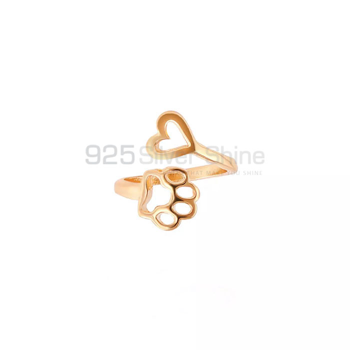 Dog Cat Paw Ring, Animal Minimalist Rings In 925 Sterling Silver AMR309_1