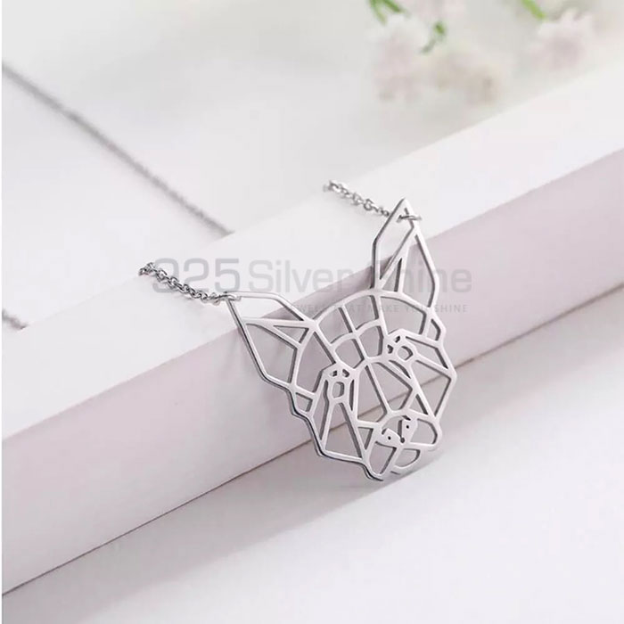 Dog Necklace, Animal Minimalist Necklace In 925 Sterling Silver AMN249_0