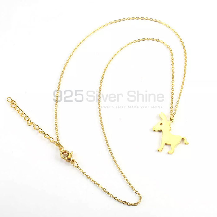 Donkey Necklace, Animal Minimalist Necklace In 925 Sterling Silver AMN124_0
