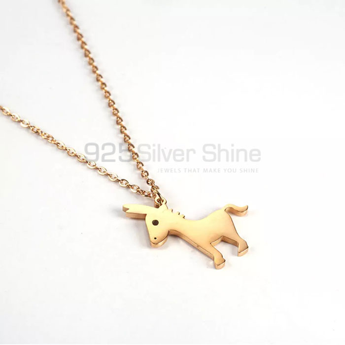 Donkey Necklace, Top Quality Animal Minimalist Necklace In 925 Sterling Silver AMN124_1