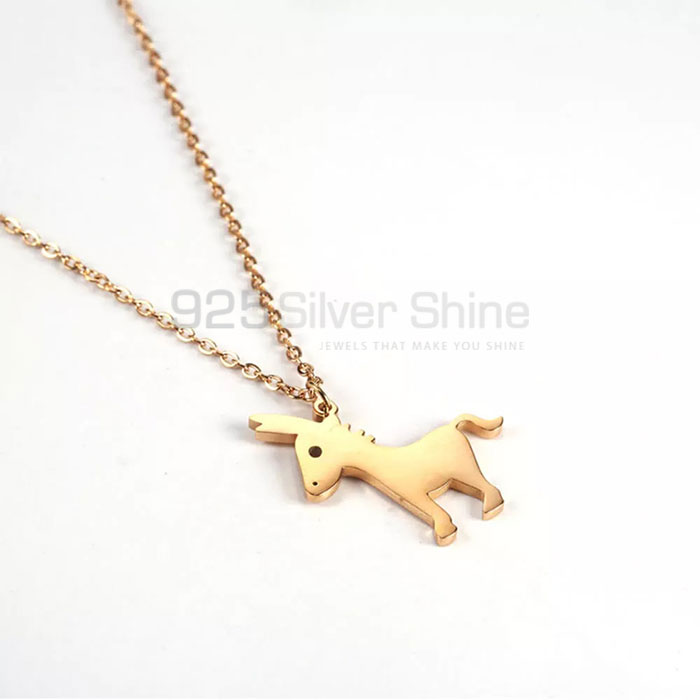 Donkey Necklace, Animal Minimalist Necklace In 925 Sterling Silver AMN124_1