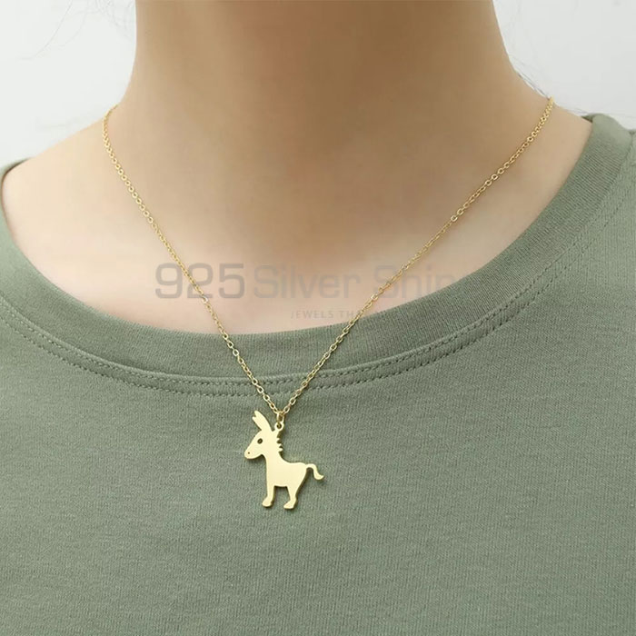 Donkey Necklace, Animal Minimalist Necklace In 925 Sterling Silver AMN124_2