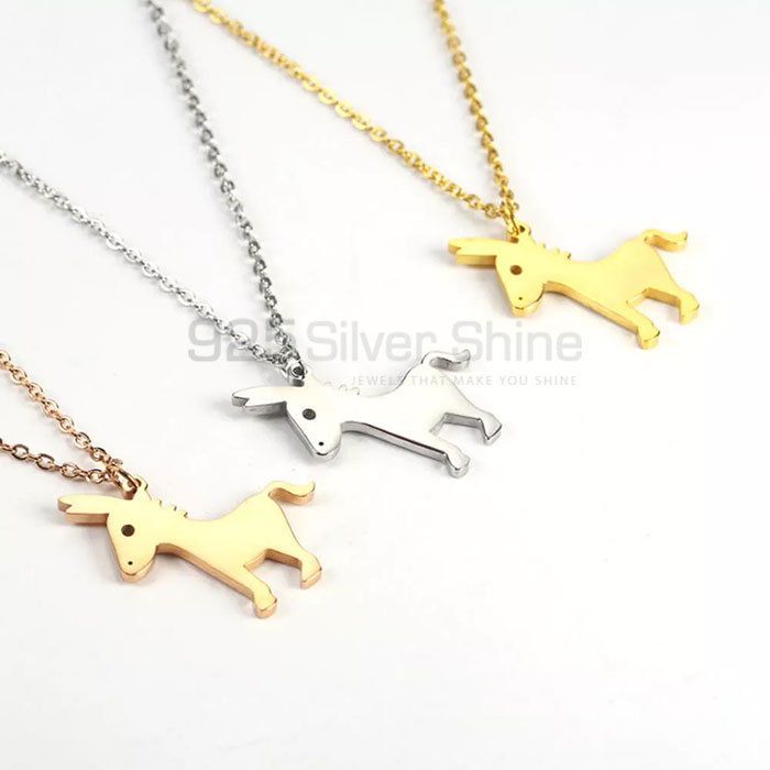 Donkey Necklace, Top Quality Animal Minimalist Necklace In 925 Sterling Silver AMN124_3