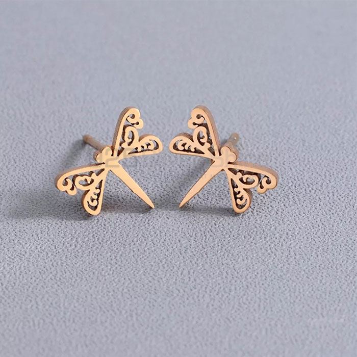Dragonfly Earring, Wholesale Animal Minimalist Earring In 925 Sterling Silver AME86_1
