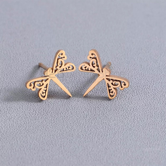 Dragonfly Earring, Animal Minimalist Earring In 925 Sterling Silver AME86_1