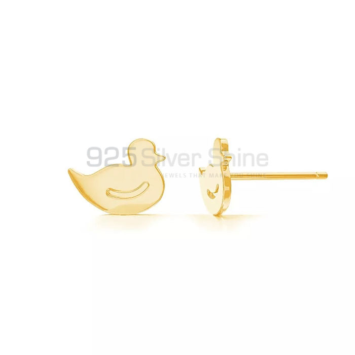 Duck Earring, Animal Minimalist Earring In 925 Sterling Silver AME62_0
