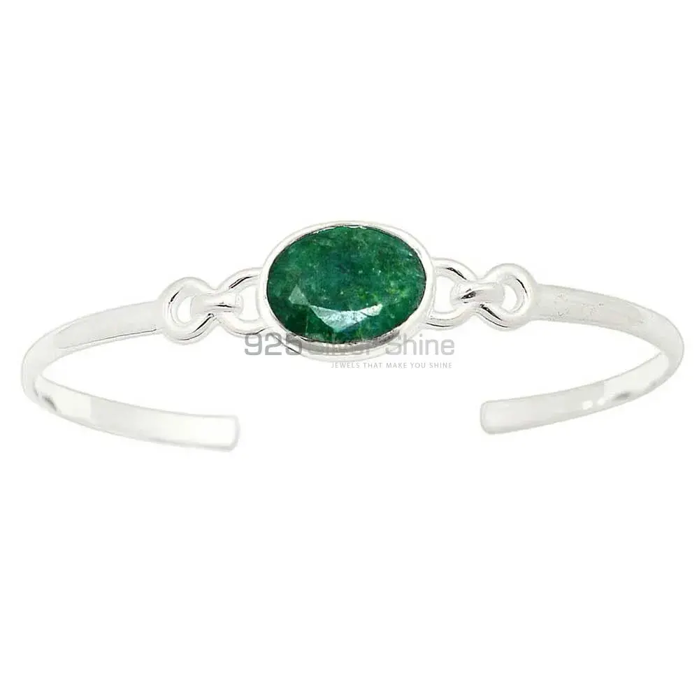 Dyed Emerald Best Price Gemstone Bracelets Exporters In 925 Solid Silver Jewelry 925SB288_0