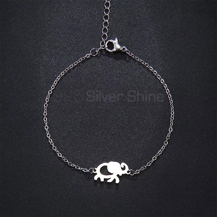 Elephant Bracelet, Hand Made Animal Minimalist Bracelet In 925 Sterling Silver AMB10_1